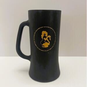 Vintage The Playboy Club Black Frosted & Gold Design, 14oz, Beer Mug, (1960s)